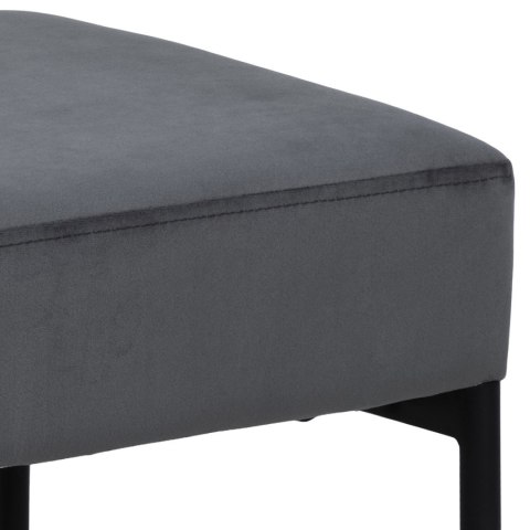 TAPICEROWANA SZARA ŁAWKA LOFT, CZARNY METAL, DO POKOJU, 95 CM TAPICEROWANA SZARA ŁAWKA LOFT, CZARNY METAL, DO POKOJU, 95 CM
