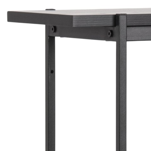 INDUSTRIALNY REGAŁ Z SZAFKĄ, CZARNY METAL, DO SALONU, LOFT, PÓŁKI, 94 cm