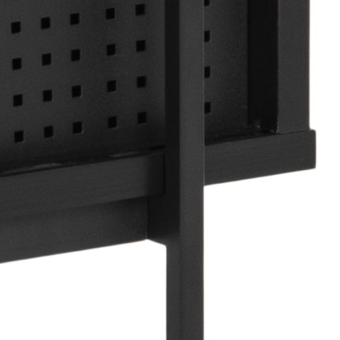 INDUSTRIALNY REGAŁ Z SZAFKĄ, CZARNY METAL, DO SALONU, LOFT, PÓŁKI, 94 cm